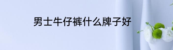 男士牛仔裤什么牌子好