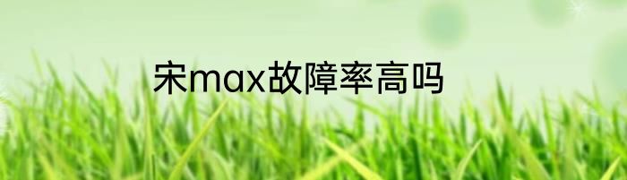 宋max故障率高吗