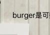 burger是可数还是不可数名词