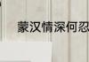 蒙汉情深何忍别的下一句是什么