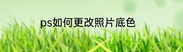 ps如何更改照片底色