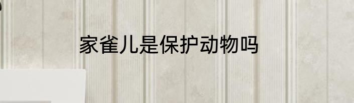 家雀儿是保护动物吗