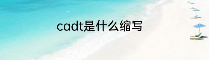 cadt是什么缩写