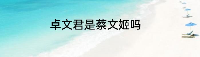 卓文君是蔡文姬吗