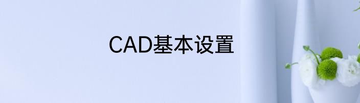 CAD基本设置
