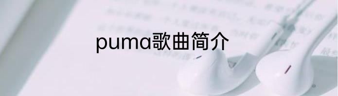 puma歌曲简介
