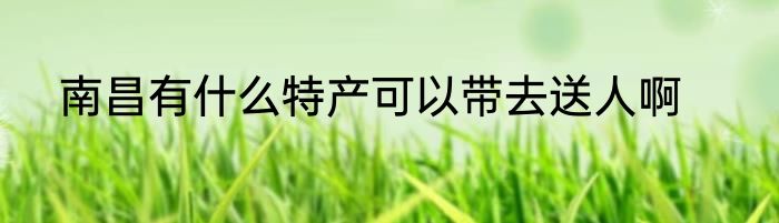 南昌有什么特产可以带去送人啊