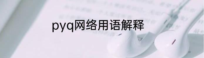 pyq网络用语解释