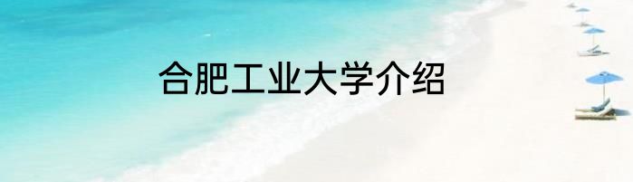 合肥工业大学介绍