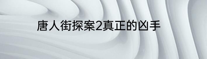 唐人街探案2真正的凶手