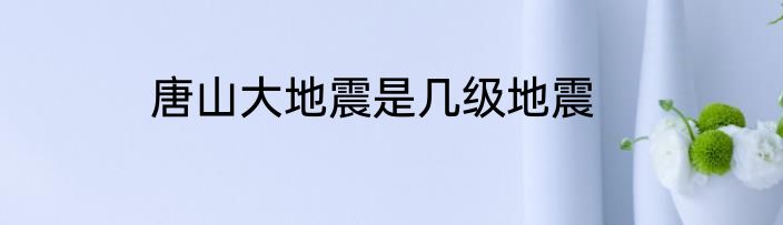 唐山大地震是几级地震