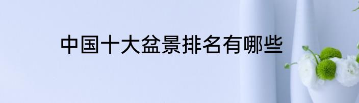 中国十大盆景排名有哪些