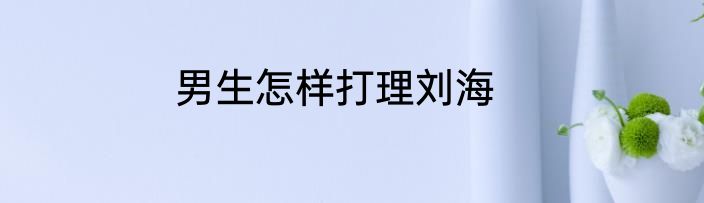 男生怎样打理刘海