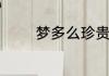 梦多么珍贵几分憔悴什么歌