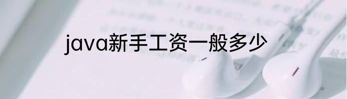 java新手工资一般多少