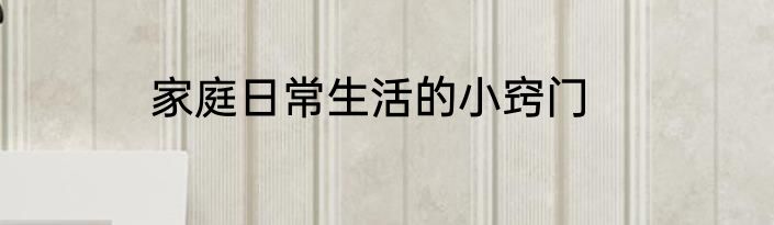 家庭日常生活的小窍门