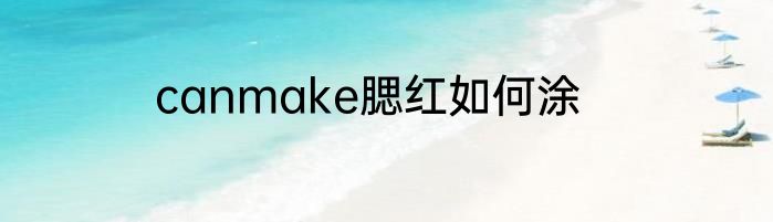 canmake腮红如何涂