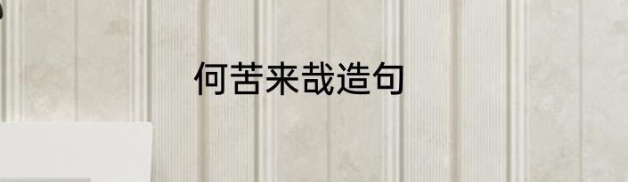 何苦来哉造句