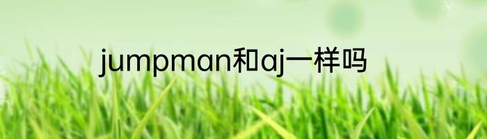 jumpman和aj一样吗
