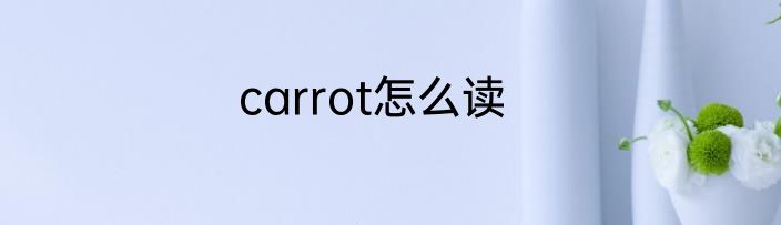 carrot怎么读