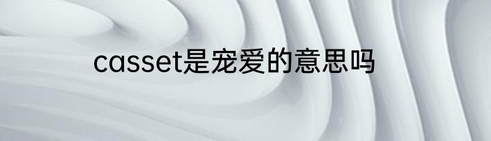 casset是宠爱的意思吗