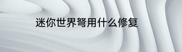 迷你世界弩用什么修复