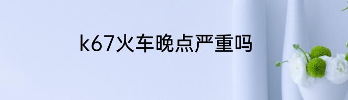 k67火车晚点严重吗
