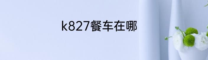 k827餐车在哪