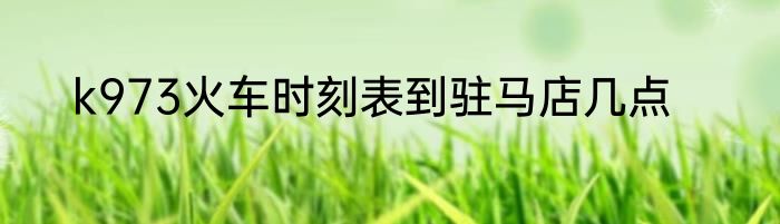 k973火车时刻表到驻马店几点