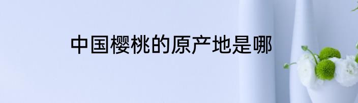 中国樱桃的原产地是哪