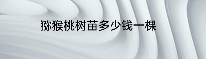猕猴桃树苗多少钱一棵