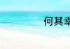 何其幸运的意思是