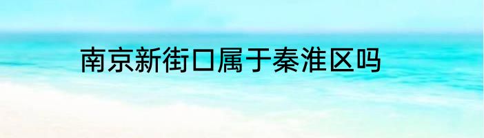 南京新街口属于秦淮区吗