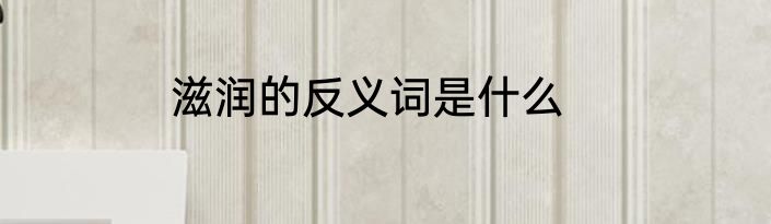 滋润的反义词是什么