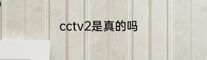 cctv2是真的吗