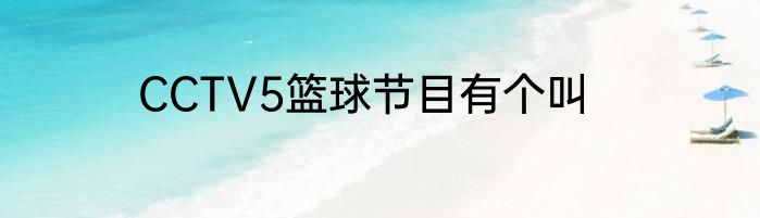 CCTV5篮球节目有个叫