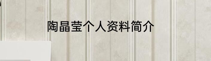 陶晶莹个人资料简介