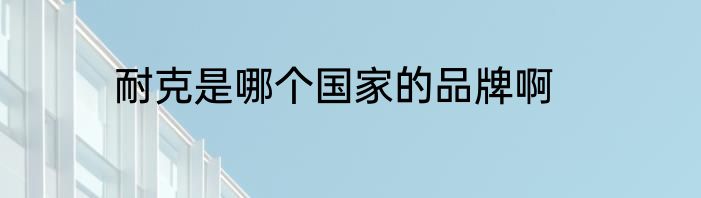 耐克是哪个国家的品牌啊