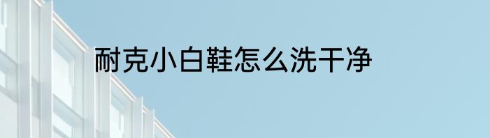 耐克小白鞋怎么洗干净