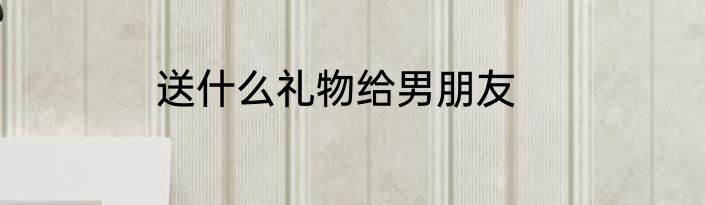 送什么礼物给男朋友