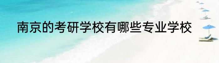 南京的考研学校有哪些专业学校