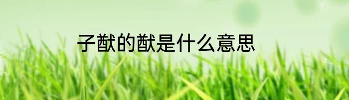 子猷的猷是什么意思