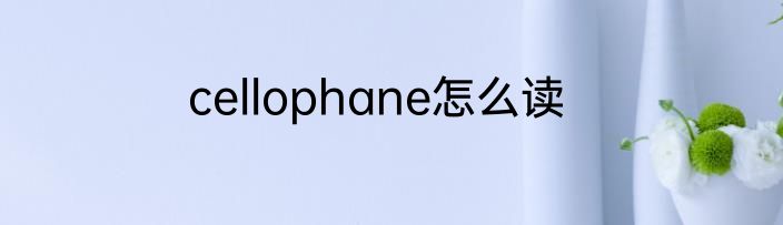 cellophane怎么读