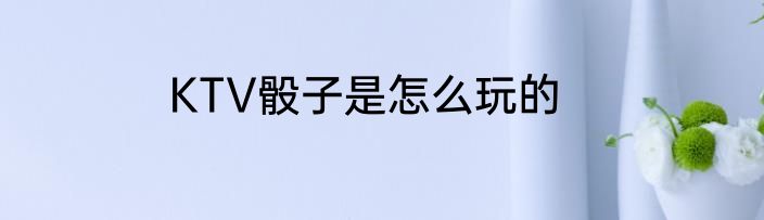 KTV骰子是怎么玩的