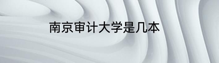 南京审计大学是几本