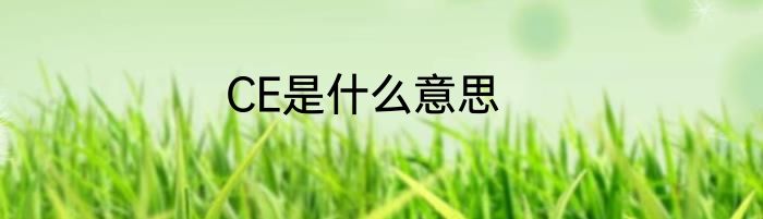 CE是什么意思