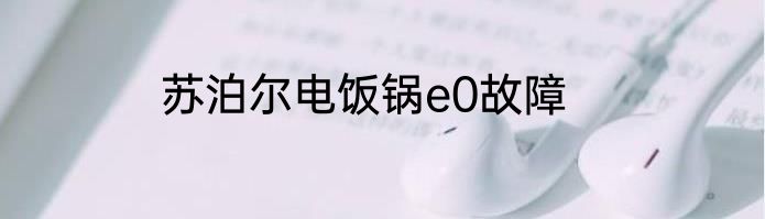 苏泊尔电饭锅e0故障