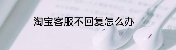 淘宝客服不回复怎么办