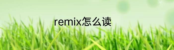 remix怎么读