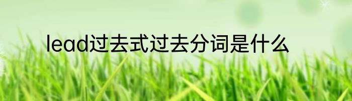 lead过去式过去分词是什么